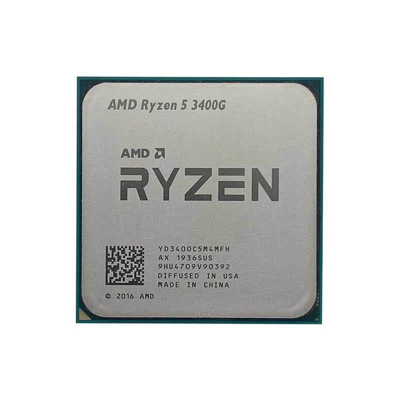 Yeni AMD Ryzen 5 3400G R5 3400G 3.7 GHz dört çekirdekli sekiz iplik 65W CPU  işlemci YD3400C5M4MFH YD340GC5M4FI soket ile AM4 Fan - AliExpress