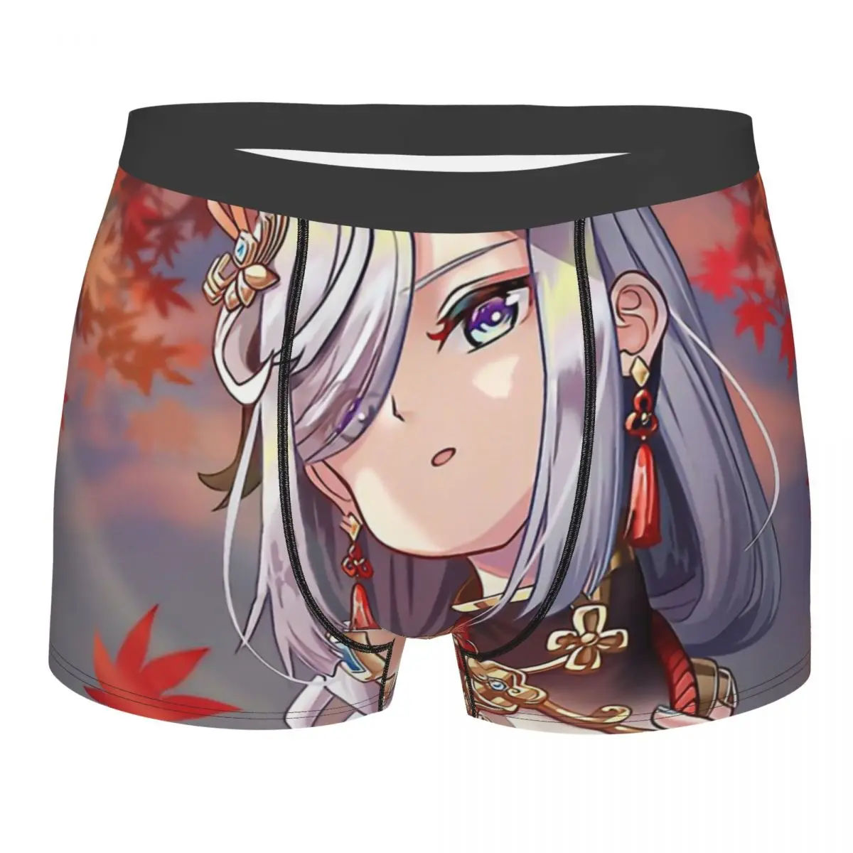 

Shenhe Men Boxer Briefs Underpants Genshin Impact SHENGHE Cllection Highly Breathable Top Quality Gift Idea