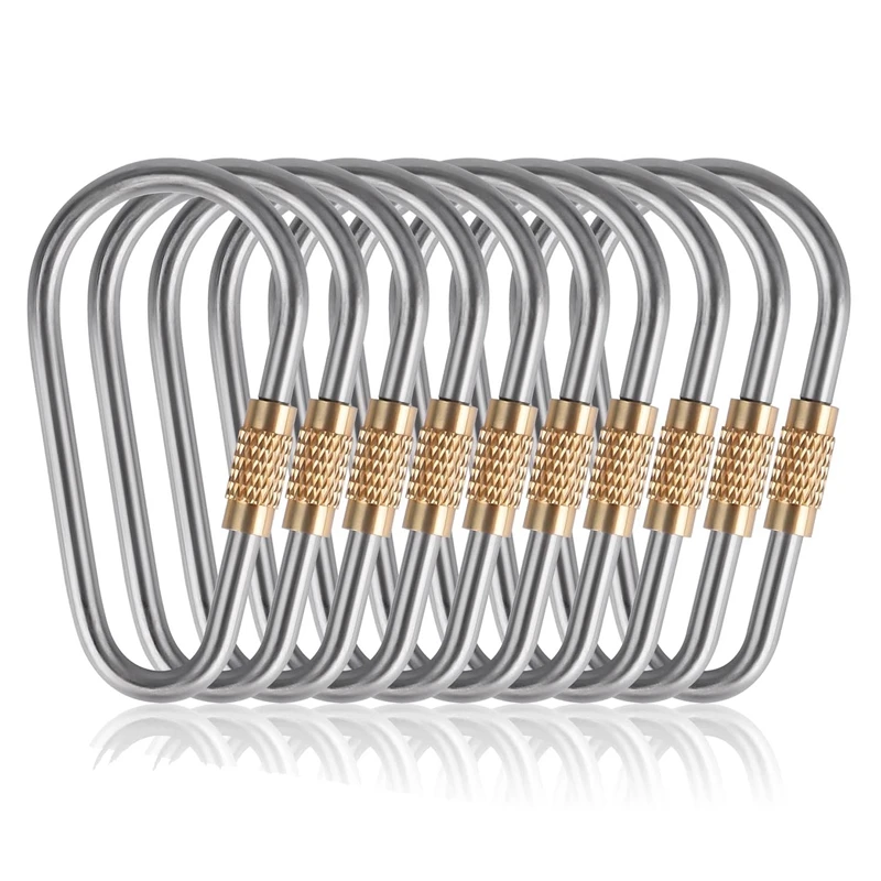 

10 шт./упаковка, маленький титановый карабин