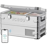 12 Volt Car Refrigerator, 37 Quart (30 Liter) Light Duty Aluminum 12v Portable Fridge Freezer 1