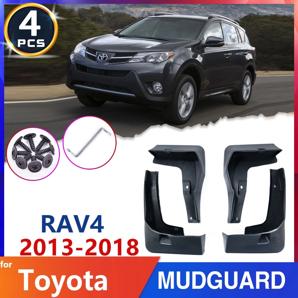 Para Toyota RAV4 RAV 4 40 2013 ~ 2018 barro guardia 2014, 2015, 2016, 2017 de neumáticos Fender guardia Accesorios de diseño de exterior para automóviles|Pegatinas para coche| -