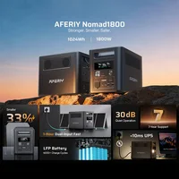 Station d'alimentation portable AFERIY P180, générateur solaire 1800W, batterie Lifepo4 1024Wh, camping en plein air, station d'alimentation mobile 5