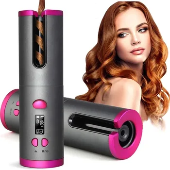Automatic Curling Iron Hair Curling Iron for Hair Styling Cordless Auto Fast Heating Rechargeable Cordless Hair Curler 1