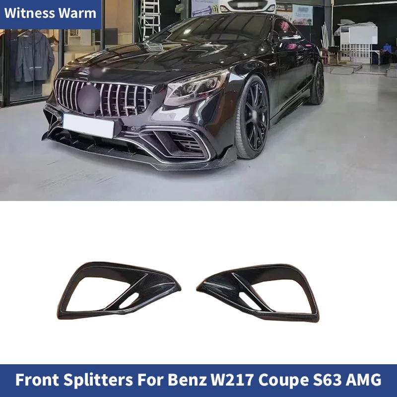 

Forged Carbon Fiber Front Air Vents Splitter Air knife For Benz W217 C217 S Coupe S63 AMG 2018-2023