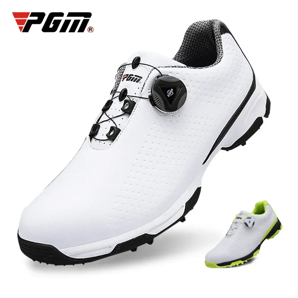 PGM Golf Shoes Men Sports Shoes Waterproof Knobs Buckle Mesh Lining Breathable Anti-slip Mens Training Sneakers 골프화 ゴルフシューズ golf shoes