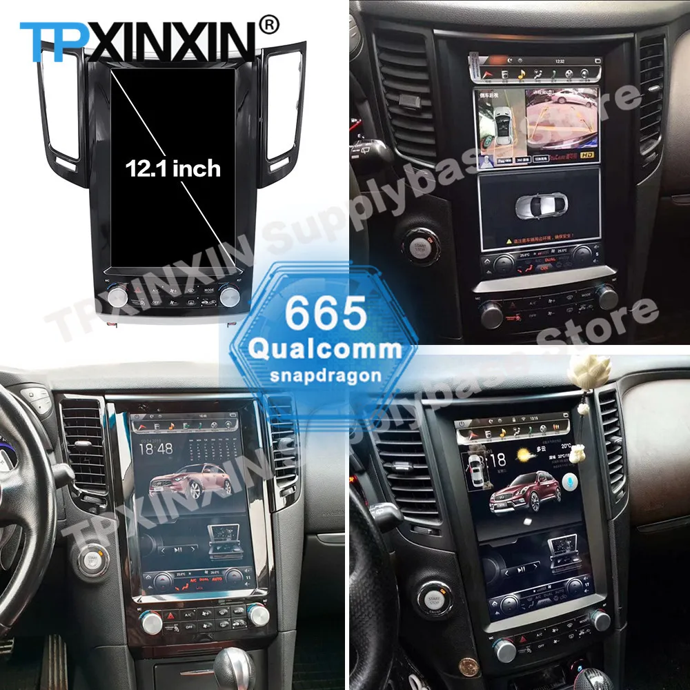 

Qualcomm Tesla Radio Stereo Receiver Android 11 For Infiniti FX35 2009 2010 2011 2012 2013 GPS Navi Player Audio Video Head Unit