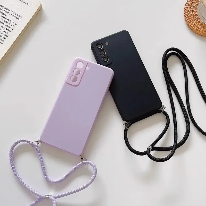 Silicone Crossbody Necklace Strap Lanyard Phone Case