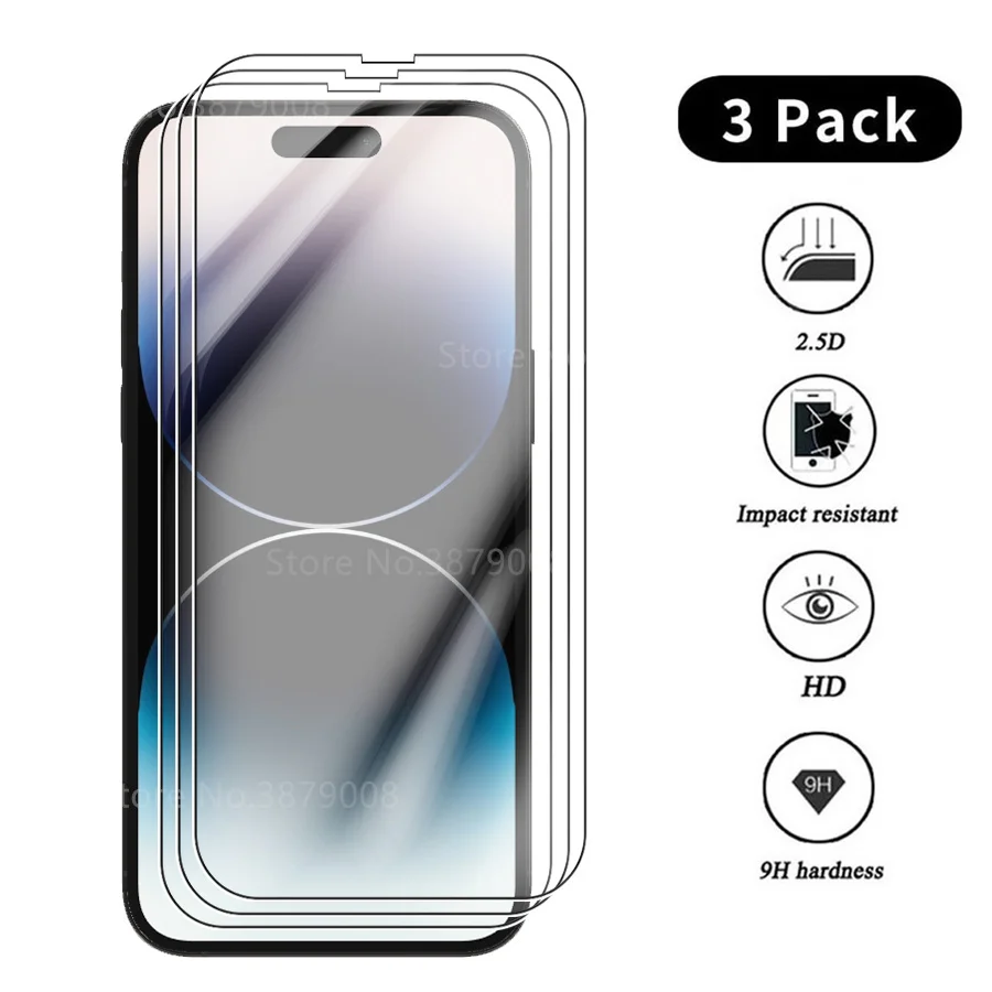 

Закаленное стекло с полным покрытием для iPhone 14 Pro Max, защитные пленки для экрана iPhone14 Pro, ipone 14 Plus, 14Pro Max, стекло, 3 шт.