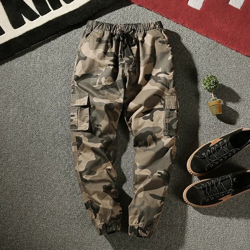 

Joggers Cargo Pants Men Harem Pants Multi-Pocket Camouflage Man Cotton Sweatpants Streetwear Casual Plus Size Trousers M-7XL