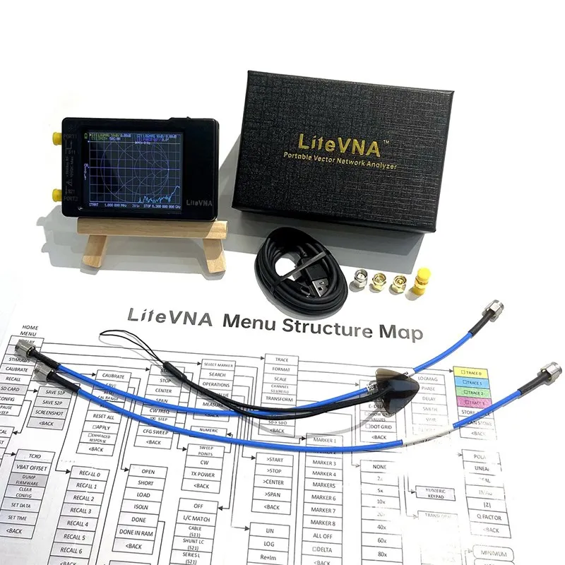 

Анализатор сети LiteVNA, 2,8 дюйма, 6 ГГц, с векторной антенной