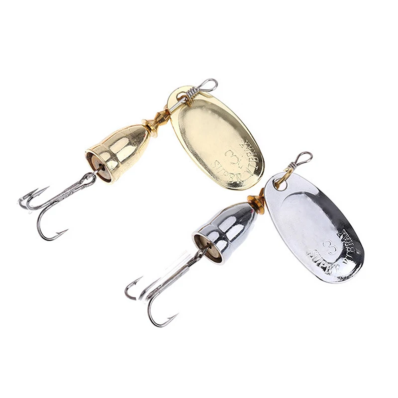 

1PC Blade Rotating Spinner Fish Lure Metal Lure Brass Hard Artificial Spoon Bait Copper Freshwater Creek Trout Fishing Tackle