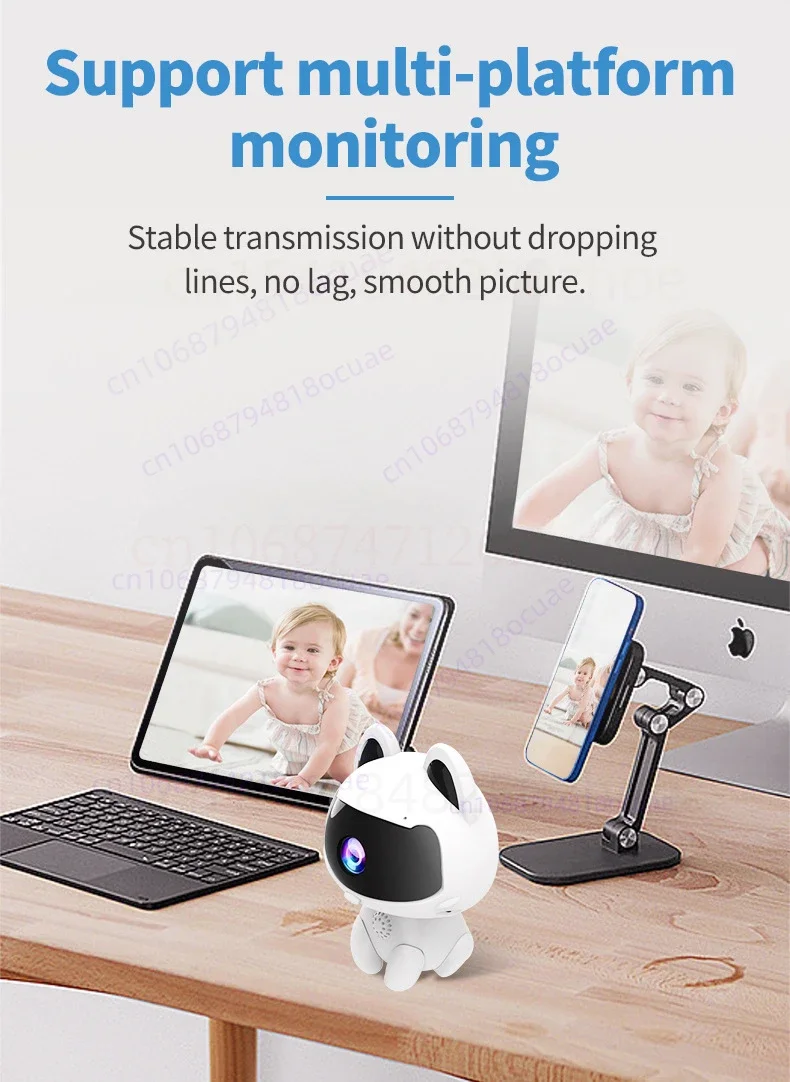 Mini HD WIFI Lovely Voice Remote Video Calls Camera  Home Intelligent Monitoring