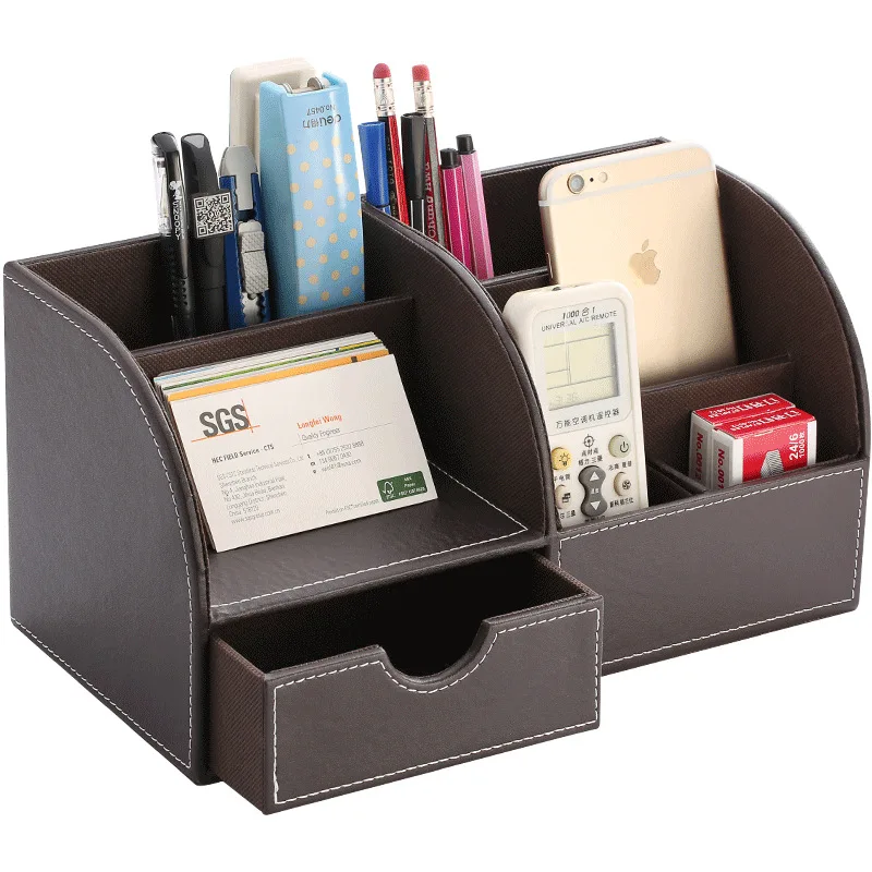 Desktop Pen Holder Stationery Holder Pencil Cosmetics Organizer for Desk Office School Storage Case Accessories 1Pc