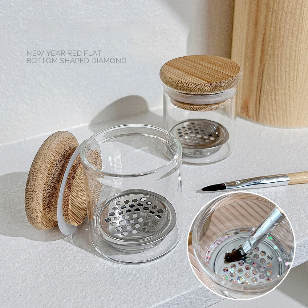 1pc Nail Art Brushes Washing Cup Water Cleaner Easy Cleaning Mesh Layers Washer for Nail Art Sequins Tools 2
