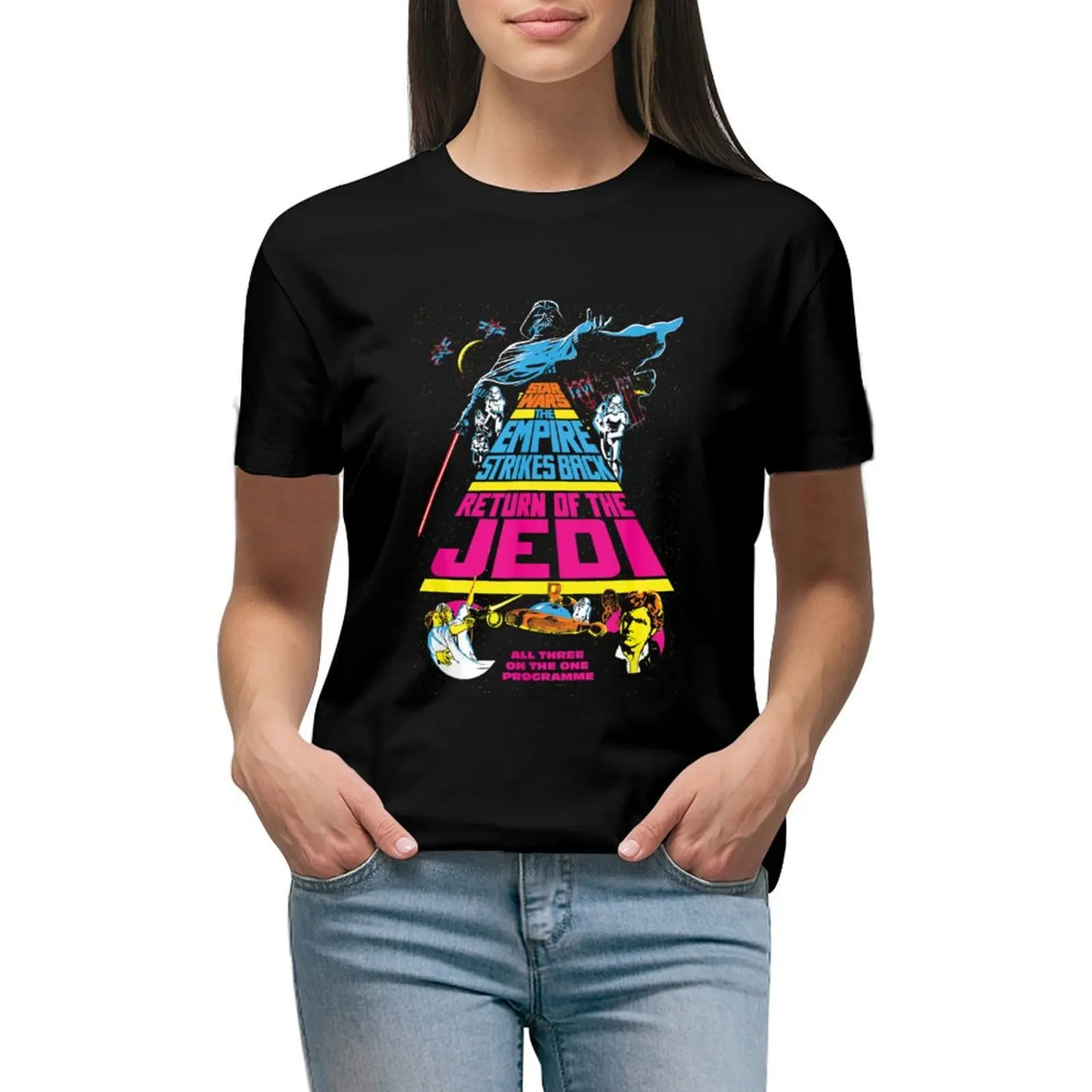 

s t a r w a r s shirt T-shirt funny vintage clothes workout shirts for Women