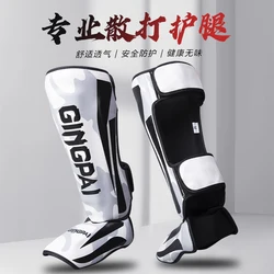 Thicker Boxing Shin Guards PU Leather Protection Leggings Equipment Martial Arts Muay Thai Leg Taekwondo Feet Ankle Protectors