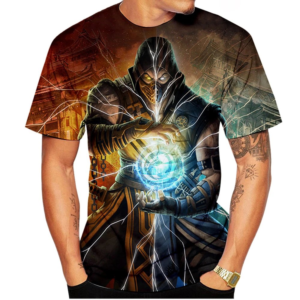 Mortal Kombat 3D Printed Oversized T Shirt