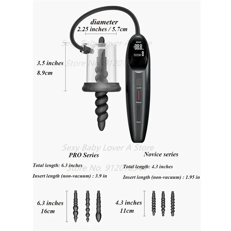 New Smart Rosebud Pump Big Anal Plug Dildo Pump Butt Plug Anal Dilator Prostate Massage Anus Extender Sex Toys for Man Wome