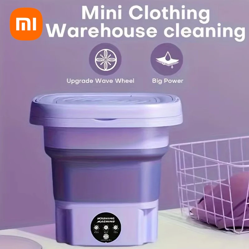 Xiaomi 8L Small Folding Washing Machine Portable Washing Machine Automatic Modes Laundry Clothes Laundry Bucket Washing Machine 1