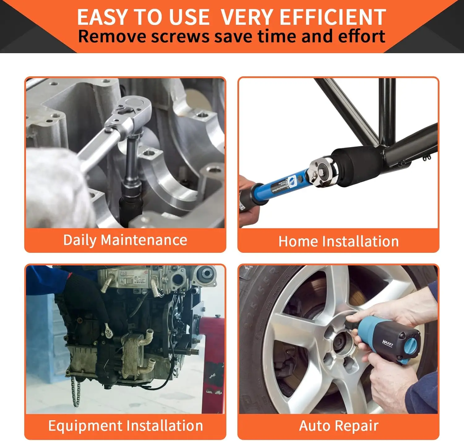 1/2" Drive Deep Impact Socket Drive Metric Wrench Socket Pneumatic Wrench Head Tire Removal Tools