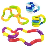 Rainbow Circle Rope Twist Fidget Toys Autism Therapy Kids Adults Stress Anxiety ADHD Decompression Multicolored Rainbow Circle 1