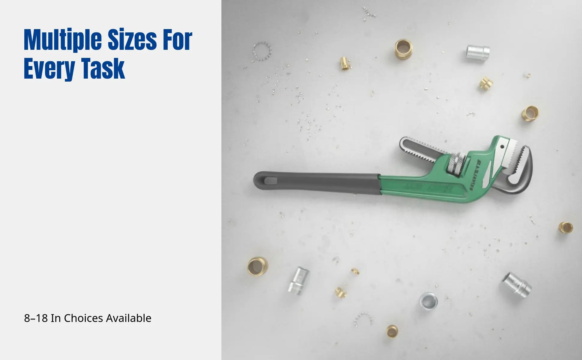 Heavy Duty Offset Jaw Wrench, Commercial Grade, Multi-Functional Plumbing Tool, Adjustable, Carbon Steel, Includes Gloves & Tape