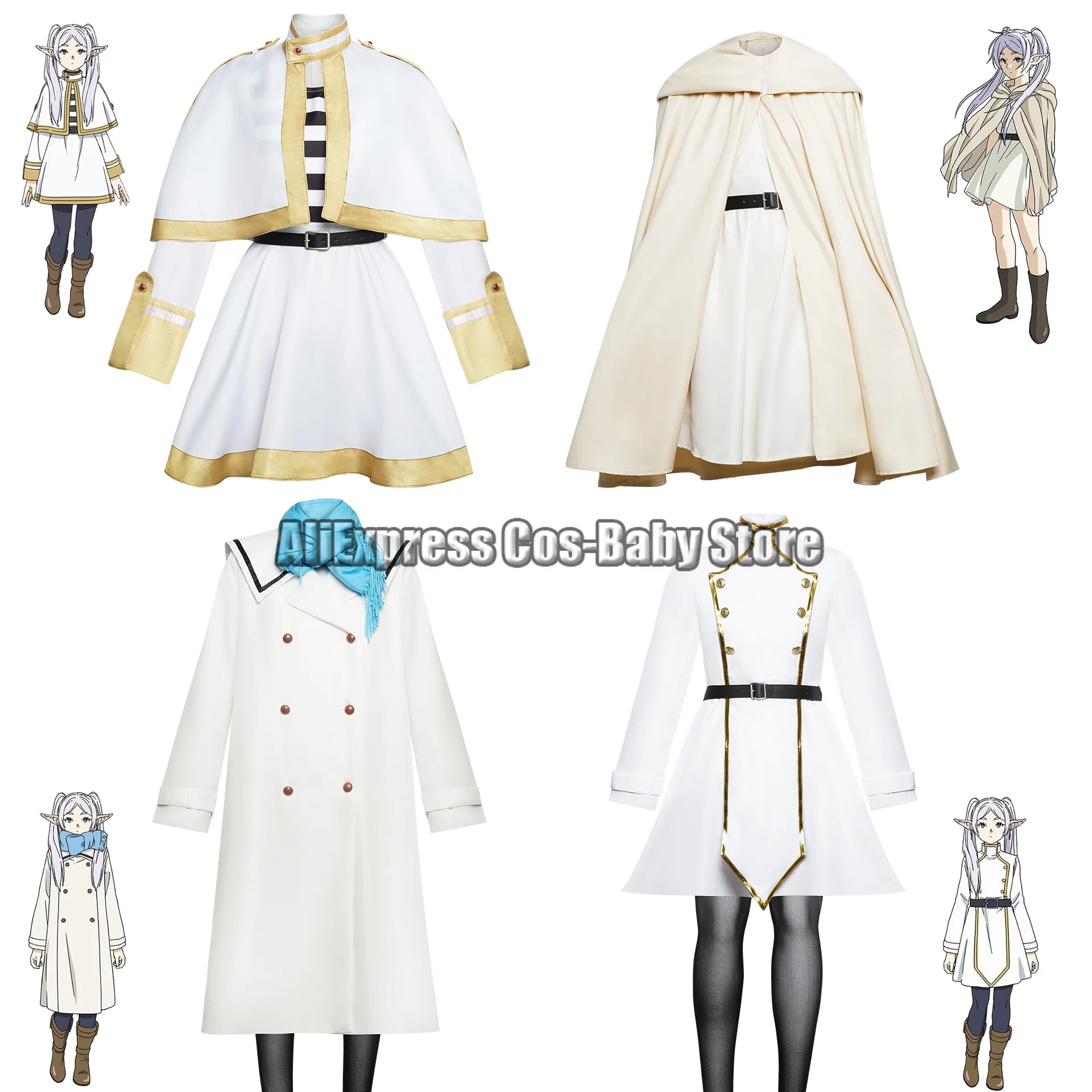 

Anime Frieren at the Funeral Frieren Cosplay Costumes Dress Outfits Frieren Full Style Cosplay Coat Suits For Halloween Carnival