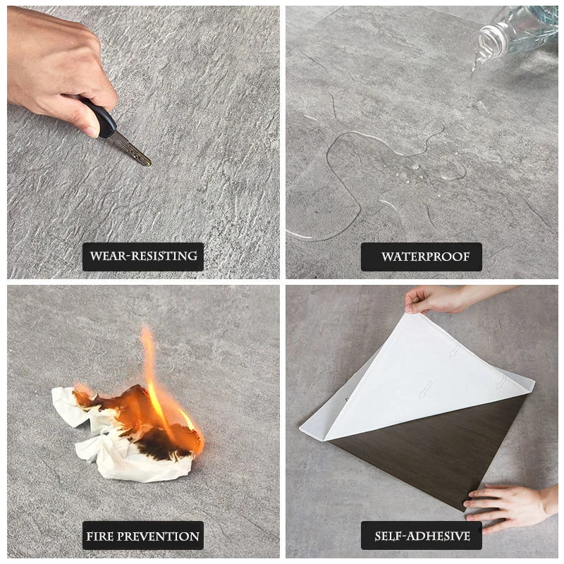 Marmorgolvpasta Nordisk stil Förtjockad filmbotten Upprepad självhäftande Vattentät Vardagsrum Badrum Köksinredning_voghion.com