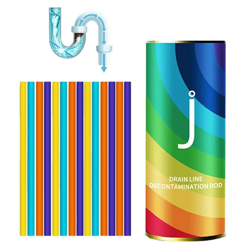 Drain Cleaning Stick Drain Opener Hair Clog Remover 14Pcs Drain Clog