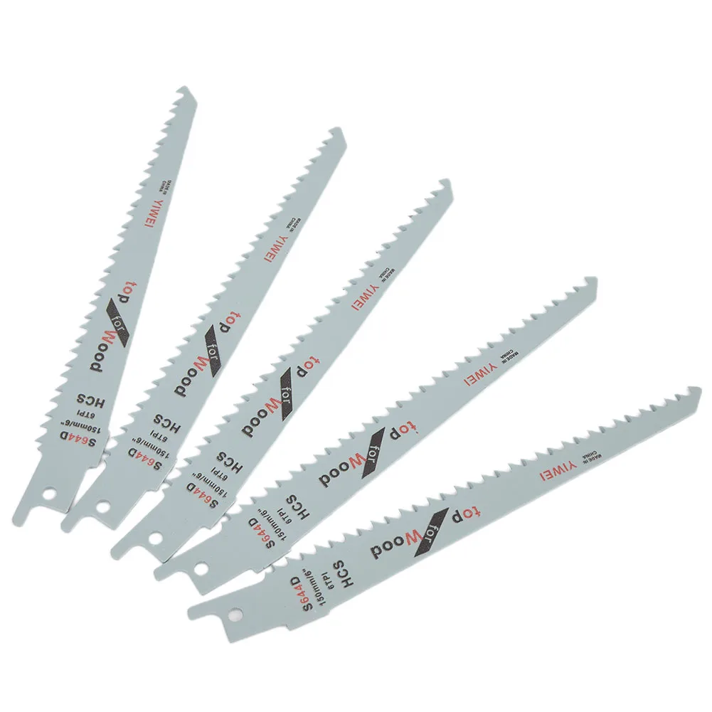 

5x 6inch Reciprocating Saw Blade S644D Flexible For Plastic & Wood Cutting