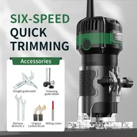 800W Electric Wood Router Woodworking Electric Trimmer Engraving Slotting Trimming Carving Machine Kit With 6.35 Milling Cutter 1