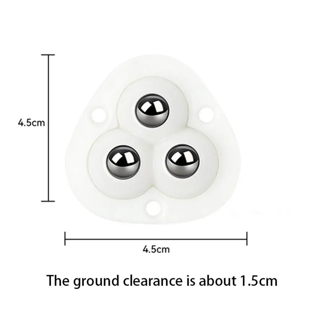 Self Adhesive Pulley Universal Wheel 4Pcs 3 Beads Pulley Mute Ball for Household Storage Box Cupboard Mobile Base self adhesive rollers self adhesive wheels sticky pulley wheels