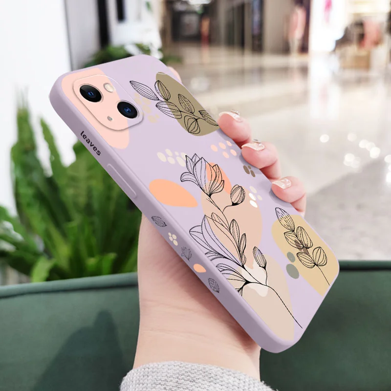 thumbnail image 1 of Funda de teléfono con plantas abstractas para iPhone 15, 14, 13, 12, 11 Pro Max, Mini, X, XR, XS MAX, SE2020, 8, 7 Plus, 6, 6S Plus, 1 of 5