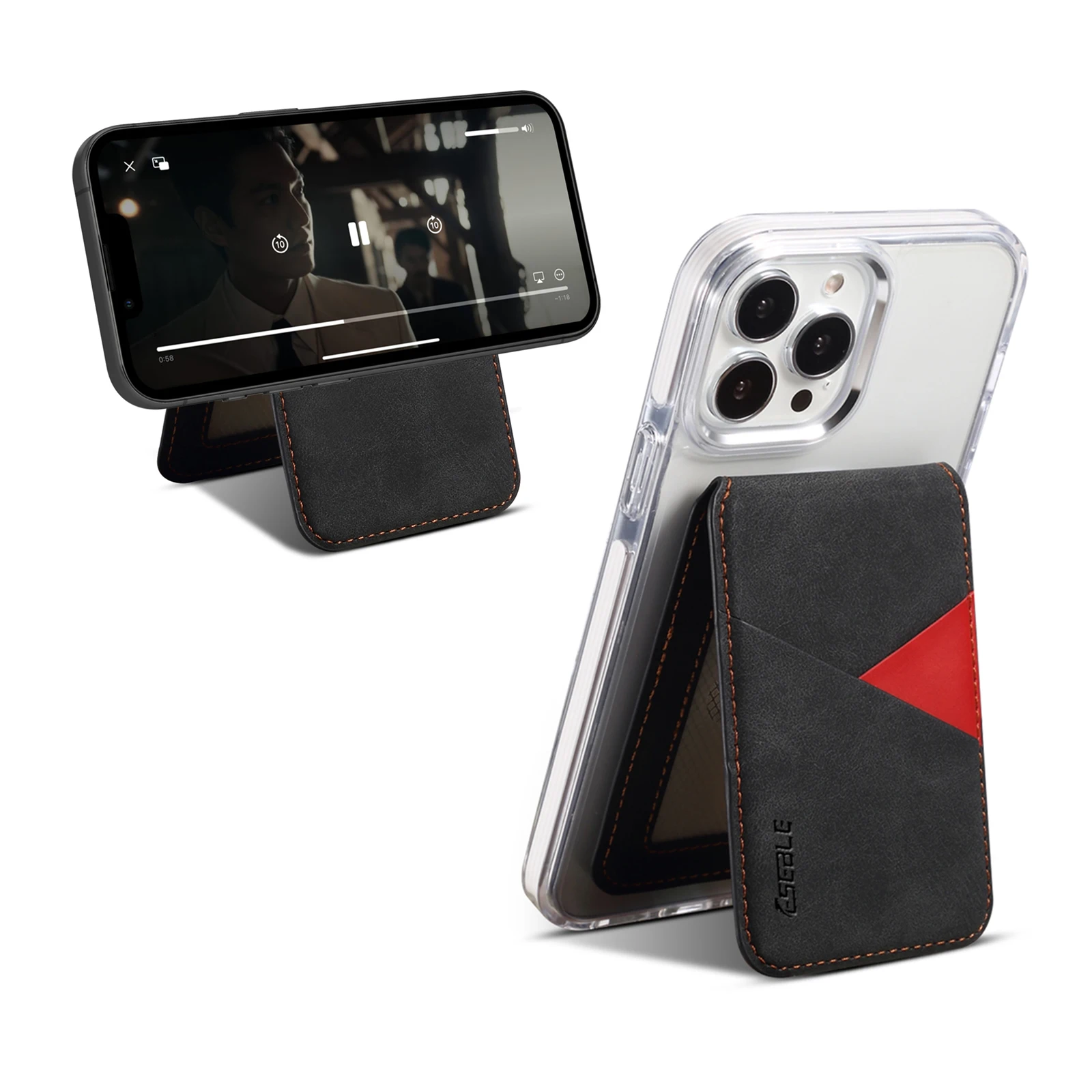 Luxury Leather Magnetic Card Holder with RFID Protection