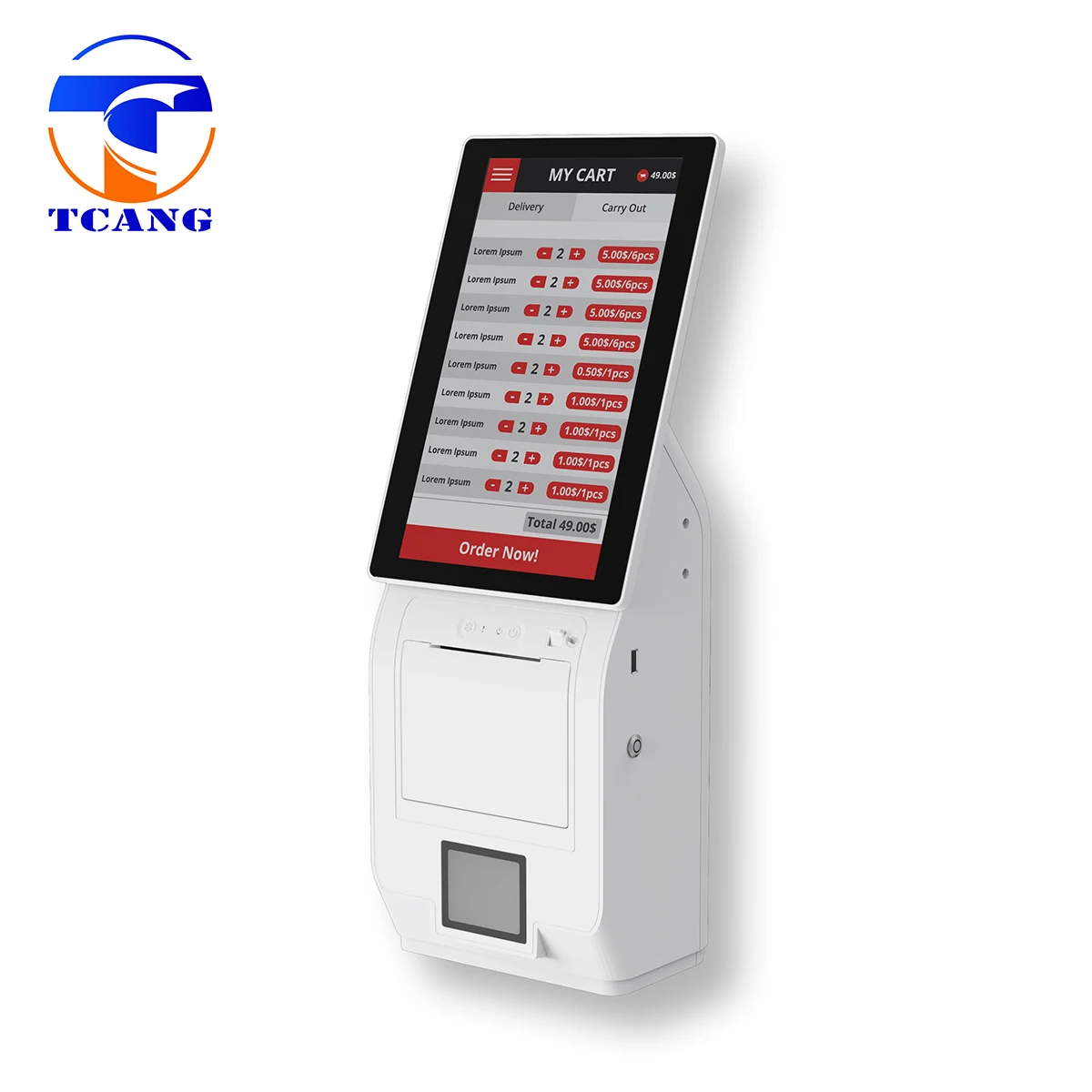 Debit Order Machine Self-Service Ordering Terminal Machine Speed 200mm/s Cash Payment Kiosk ...