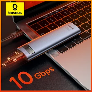 Baseus M2 SSD фонарь NVME SATA двойной протокол M.2 к USB Type C 3,2 Gen 2 Портативный SSD Sata Nvme корпус Внешний ПК