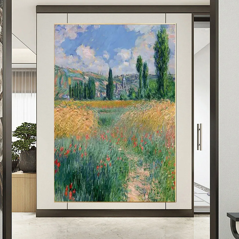 

Pure Hand-Painted Landscape Cloth Abstract Oil Painting Minimalist Fashion Modern Art Wall Home Room-Wall Porch Living-Room