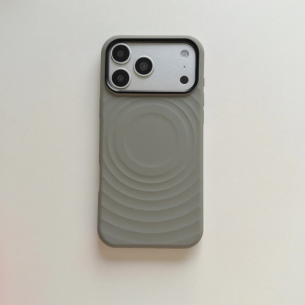 Water Ripples Liquid Silicone Shockproof Phone Case with Strong Magnetic Grip