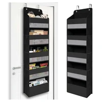 5 Layers Over Door Hanging Organizer with Mesh Pockets Large Wall Mount Storage for Home Essentials Bathroom Organization 1