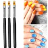 1Pc Professional Soft Gradient Nail Brush Silver Black Drawing Painting Nylon Hair Ombre Brush DIY Gradient UV Gel Nail Brush 3