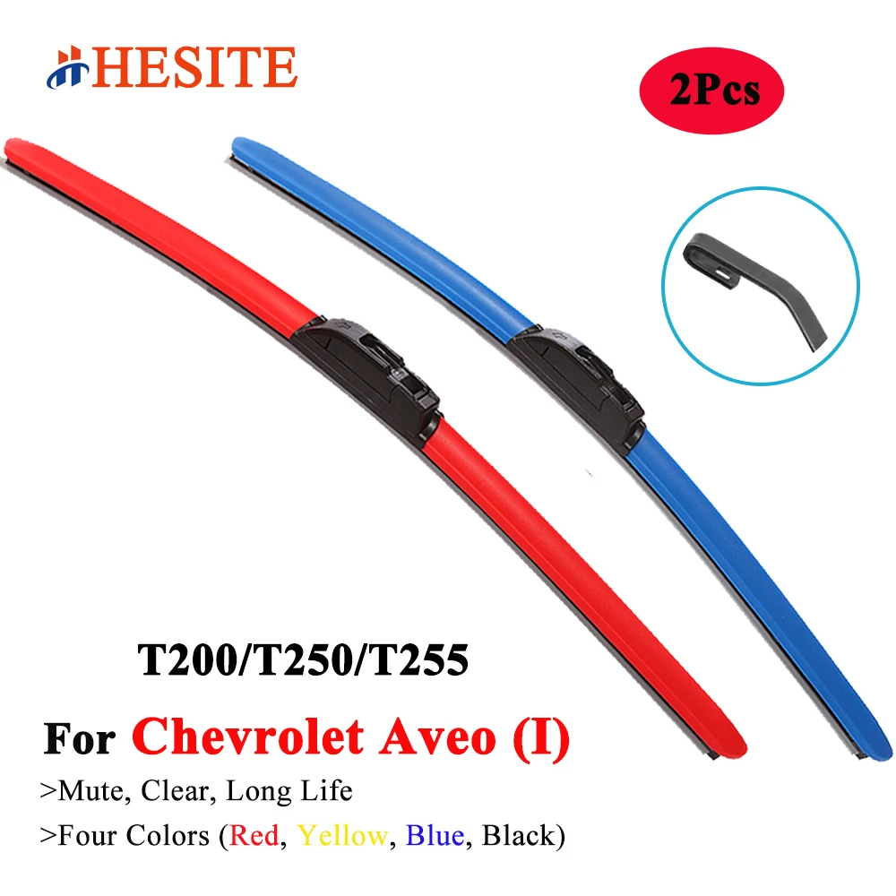 HESITE Colorful Car Wiper Blades For Chevrolet Aveo Kalos T200 T250 T255 Hatchback Sedan 2003