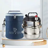 Mini autocuiseur universel en acier inoxydable cuiseur à induction à gaz multifonctionnel ménage ragoût pot à soupe Rice1.2L, 1.6L 1