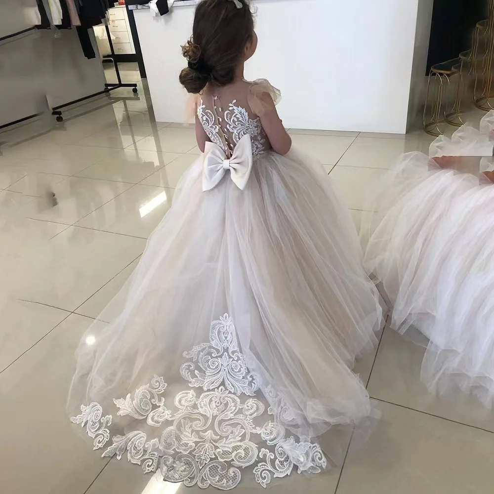 Flower Wedding Dress Kids Special Party Sleeve Girls' Long