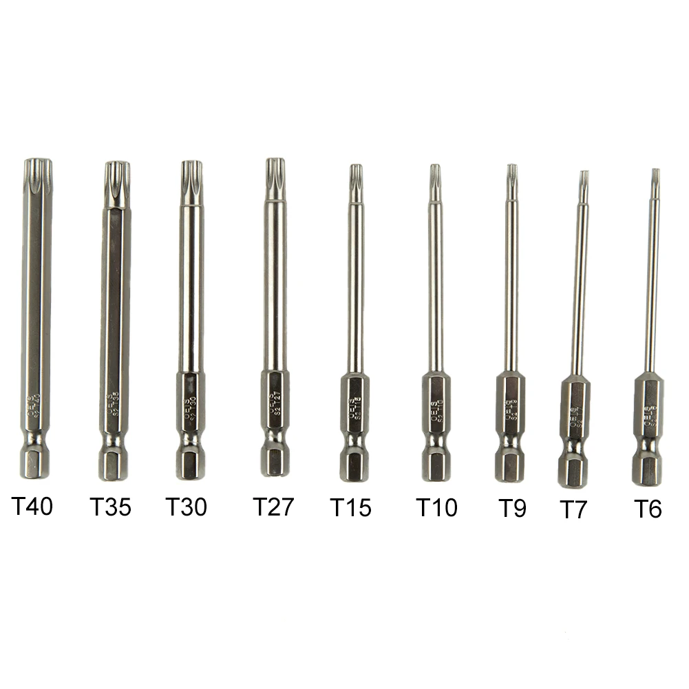 

1pc 75mm Hollow Torx Screwdriver Bit 1/4 Inch Hex Shank Magnetic Head For Torx6T7 T8 T9 T10 T15 T20 T25 T27 T30 T35 Hand Tools