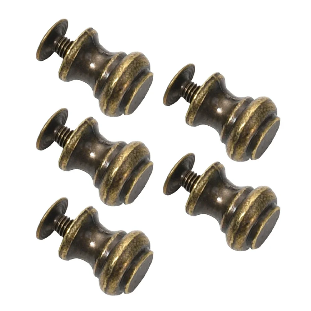 Furniture Knobs 10Pcs Mushroom Head Jewelry Wooden Box Knobs Handles Zinc Alloy 10*11mm