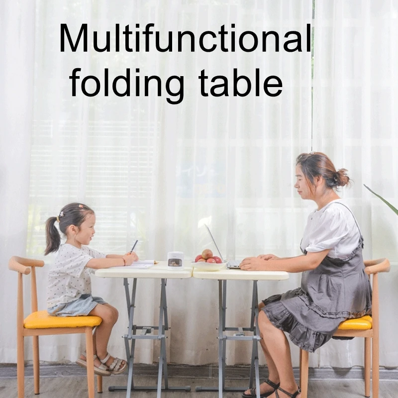 Portable Adjustable Lifting Folding Table Floating Window Outside Camping Barbecue Stall Table Storage Free Installation aluminum folding table garden camping folding table manufacturers