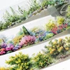 PET Tape Mountain Wild Flower Realm Series Flower Stone Landscape Outdoor Hand Account Collage Material DIY Decoration Card Gift 4