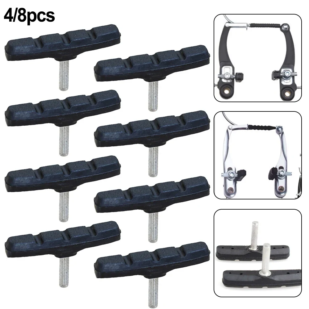 Bike Brakes Pads Set Brakes Kit Road Mountain Cycle Bicycle Rubber V-Brake Blocks Shoes Hex Nut Tools Shims