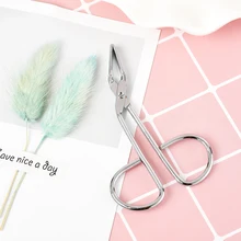 

1Pc Flat Tip Eyebrow Scissors Tweezers Clamp Clipper Stainless Steel Eyebrow Removal Makeup Tool for Women Beauty Makeup Tool