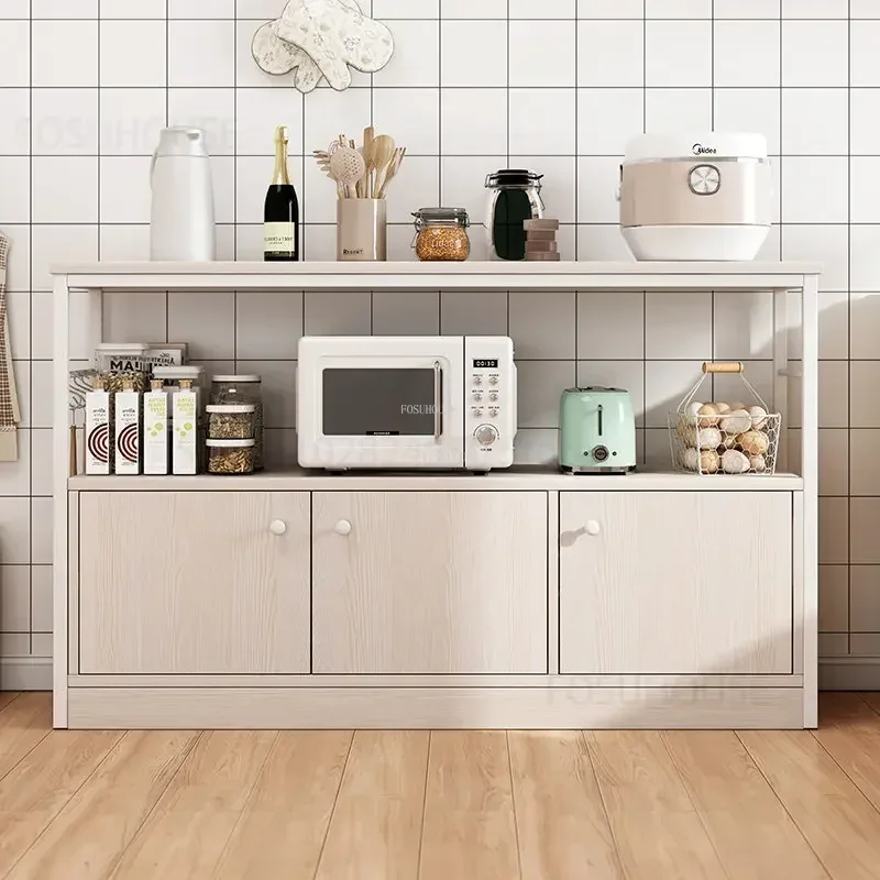 Nordic Multi-layer Kitchen Cabinets Modern Kitchen Furniture Home living room Storage Cabinet with Door Wooden Storag Rack W 4